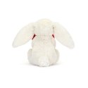 Jellycat Króliczek Kremowy z Czerwonym Sercem 18 cm