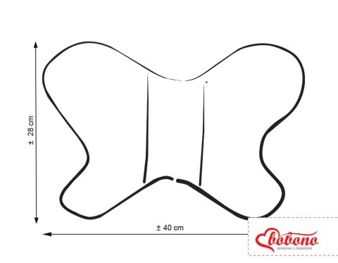 Poduszka antywstrząsowa BOBONO motylek - szare chmurki/szary