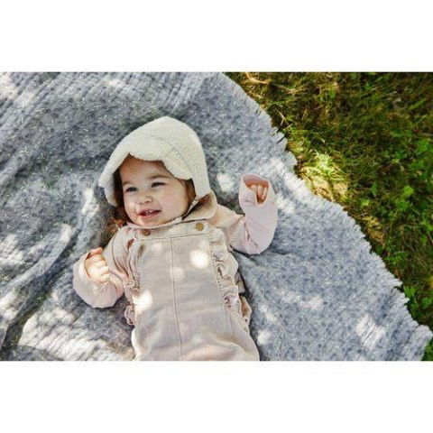 Elodie Details - Czapka Baby Bonnet - White Bouclé - 3-6 m-cy