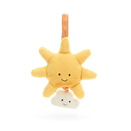 Jellycat Uśmiechnięte Słoneczko z Chmurką i Pozytywką Żółte 20 cm