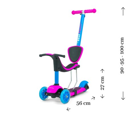 Milly Mally Hulajnoga SCOOTER Little Star Pink-Blue