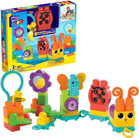 Klocki sensoryczne MEGA Bloks Fisher Price Aktywizująca gąsieniczka HKN44