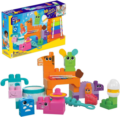 MEGA BLOKS Fisher-Price Muzykalne zwierzątka z Farmy Muzyczny Zestaw Sensoryczny HPB46