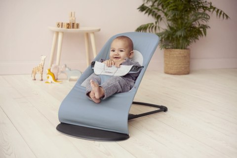 BABYBJORN - leżaczek BALANCE SOFT WOVEN/JERSEY - Niebieski/Szary