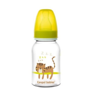 Canpol Butelka wąska 120 ml AFRICA żółta