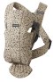 BABYBJORN MINI Woven - nosidełko, Beige/Dark grey print