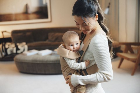 BABYBJORN MINI Woven - nosidełko, Beige