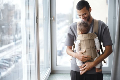 BABYBJORN MINI Woven - nosidełko, Beige