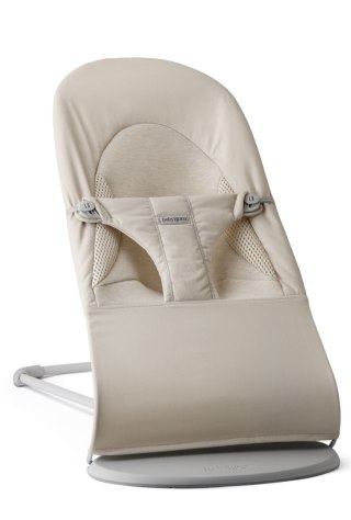 BABYBJORN - leżaczek BALANCE SOFT WOVEN/JERSEY Tri Fabric, Jasny Beż