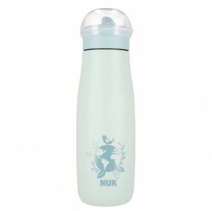 NUK 225328 Kubek ze stali nierdzewnej 500ml Mini +12m glob