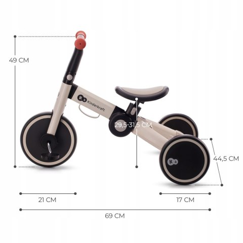 Kinderkraft Rowerek trójkołowy 4TRIKE silver grey