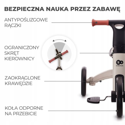 Kinderkraft Rowerek trójkołowy 4TRIKE silver grey