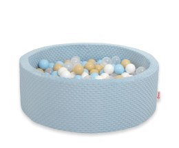 Suchy basen minky H-30 cm z piłkami 200szt.- misty blue