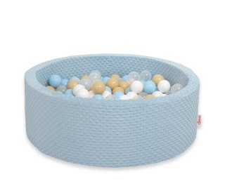 Suchy basen minky H-30 cm z piłkami 200szt.- misty blue