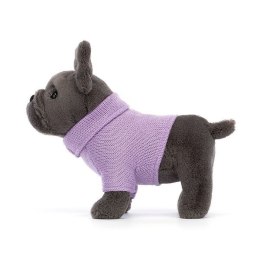 Jellycat Piesek Buldog Francuski w Sweterku Fioletowym 19 cm