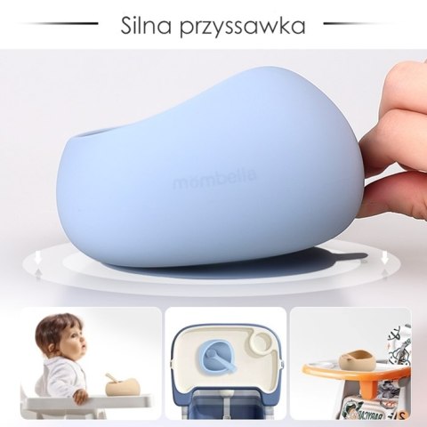 Mombella Miseczka z Przyssawką i Łyżeczką Light Blue