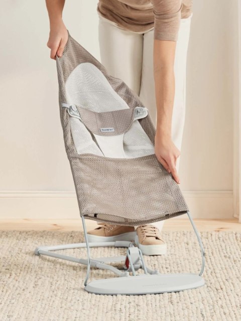 BABYBJORN - poszycie do leżaczka Balance Soft Szary Beż/Biały, Mesh