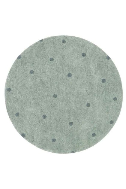 Dywan do prania Round Dot Blue Sage Ø140cm