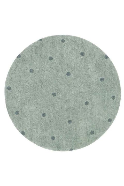 Dywan do prania Round Dot Blue Sage Ø140cm