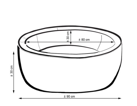 Suchy basen minky H-30 cm z piłkami 200szt.- beżowy