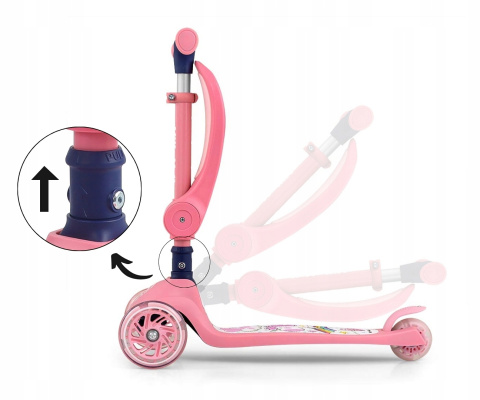 Milly Mally Hulajnoga Scooter FUZZY pink