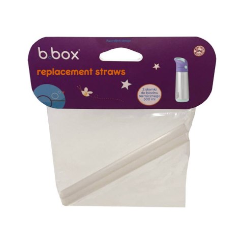 B.box Zestaw słomek do bidonu termicznego 500 ml, 2 szt