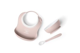 BABYBJORN - Zestaw do karmienia 3 szt. - Powder Pink