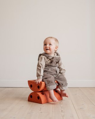 MODU - Kids Stool - Burnt Orange / Dusty Green