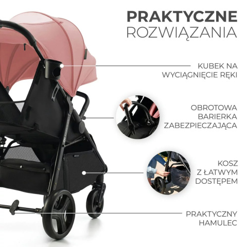 KinderKraft Wózek spacerowy RINE VITAL pink