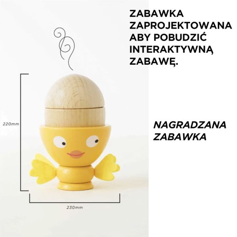 Drewniany kieliszek do jajka i jajko, zabawka dla dzieci, zestaw Le Toy Van