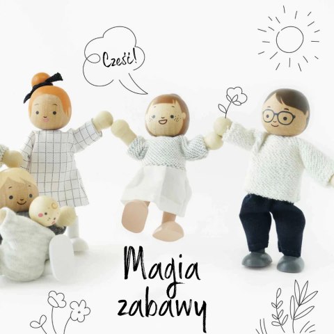 Rodzina lalek, zabawka dla dzieci, lalki do domku dla lalek Le Toy Van