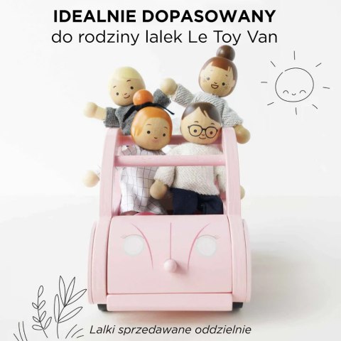 Różowy samochód drewniany dla dziewczynki Sophie Le Toy Van