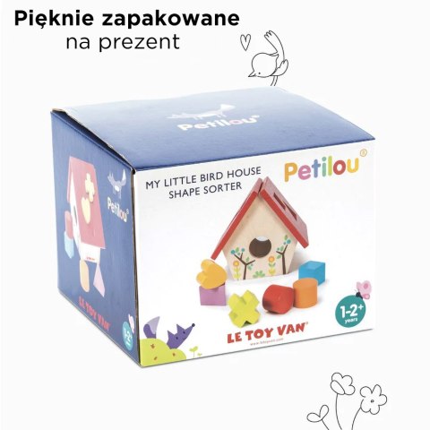 Sorter kształtów drewniany domek My little bird Le Toy Van