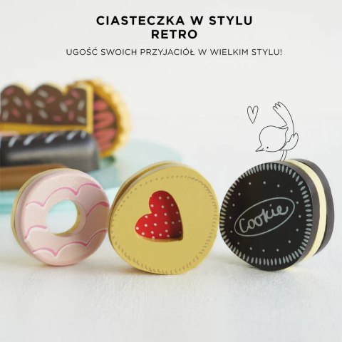 Drewniane ciasteczka zestaw, zabawka dzieci, gotowanie cukiernia Le Toy Van
