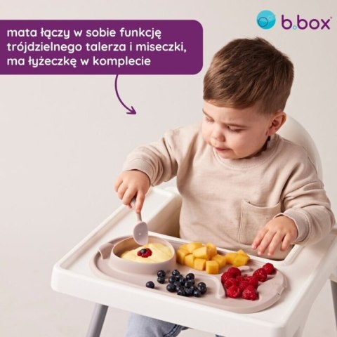 B.box Roll+go zwijana mata do nauki samodzielnego jedzenia szałwia