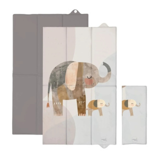 Ceba Składana mata do przewijania duża 50x80 Basic Elephant Family