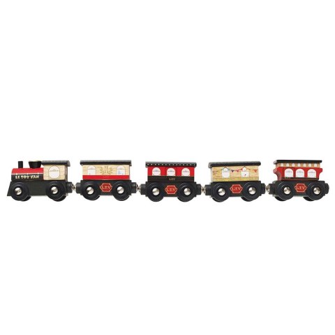 Drewniany pociąg Royal Express zestaw z wagonami zabawka, dzieci Le Toy Van