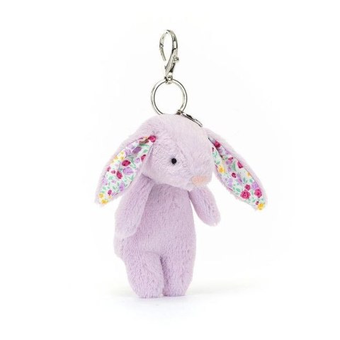 Jellycat Breloczek Króliczek Fioletowy z Kwiecistymi Uszami 17 cm