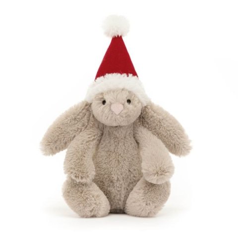 Jellycat Króliczek w Czapce Mikołaja Zawieszka 13 cm