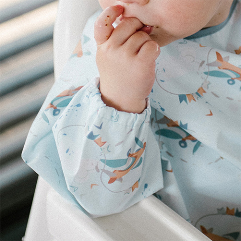 Babyono Śliniak z długim rękawem PLANE