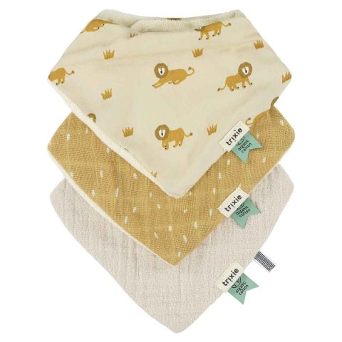 Bawełniane chustki bandana 3-pack - Lively Lion Trixie Baby