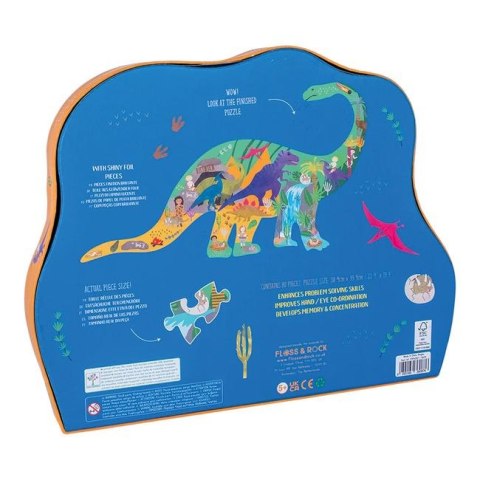 Floss & Rock Dinozaury Puzzle 80 elementów