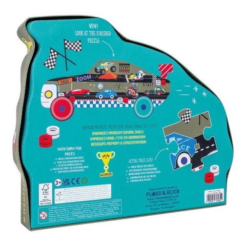 Floss & Rock Samochody Puzzle 40 elementów