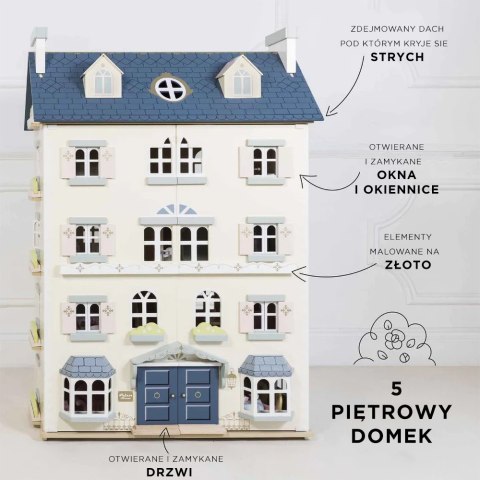 Drewniany domek duży dla lalek Palace zabawka, domek XXL Le Toy Van