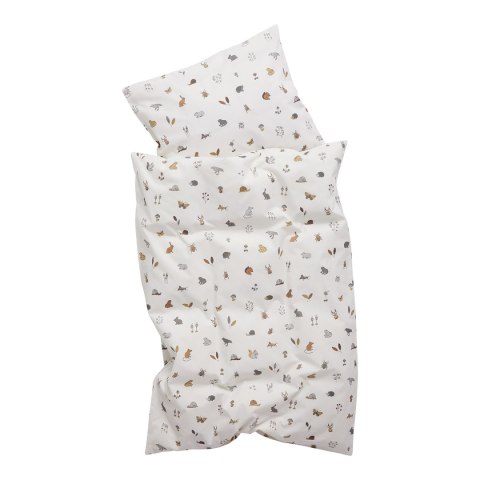 LEANDER - pościel niemowlęca Forest, Organic Cotton, 70x100 cm, Cappuccino