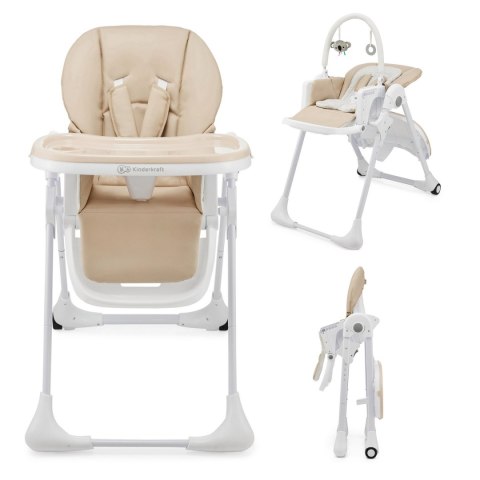 Kinderkraft Krzesełko do karmienia TUMMIE 2w1 beige