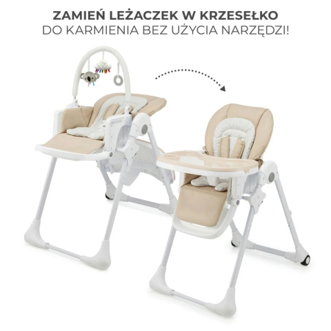 Kinderkraft Krzesełko do karmienia TUMMIE 2w1 beige