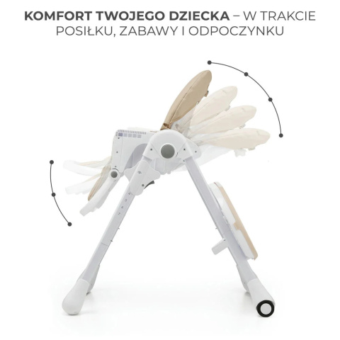 Kinderkraft Krzesełko do karmienia TUMMIE 2w1 beige