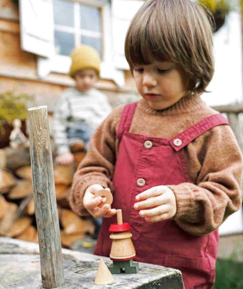 Wooden Story Układanka LALA Stick Fig No.07 - Kolorowa