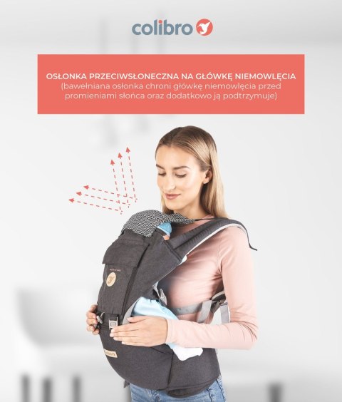 Colibro Nosidełko ergonomiczne z siodełkiem biodrowym Honey Onyx